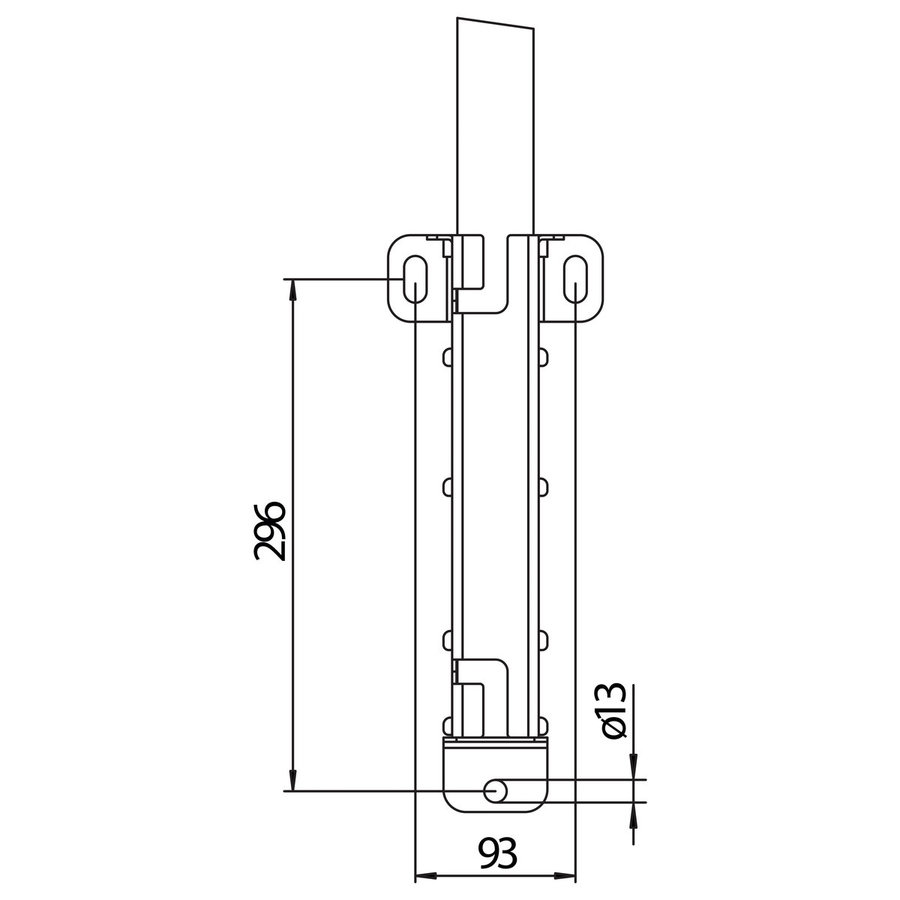 Hailo Professional Einstiegshilfe mit quadratischer Führungshülse 50x50 mm  Edelstahl 1.4571