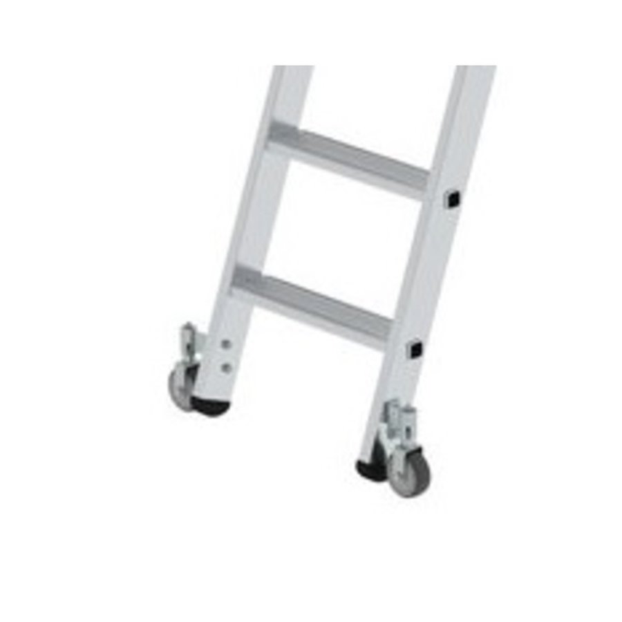 Euroline Aluminium-Regalleiter, fahrbar 10 Stufen