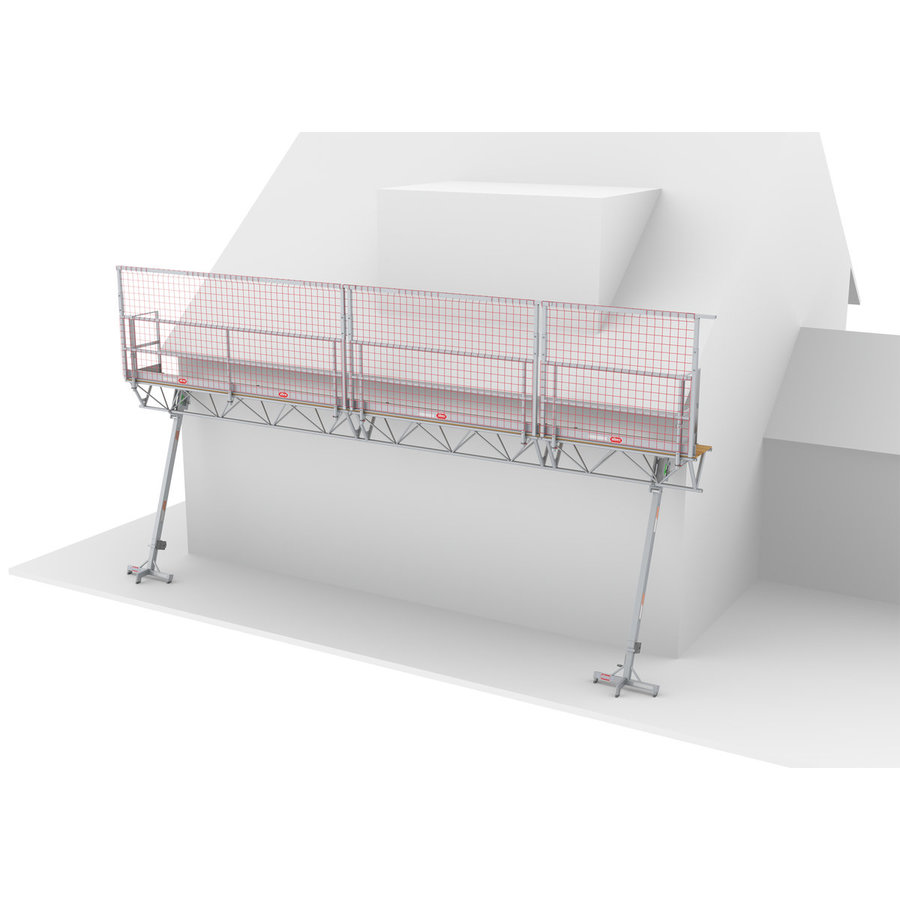Altrex Modulare Dreieckbühne (MTB) mit Dachrandsicherung  Länge 9 m/Plattformhöhe 4-6 m