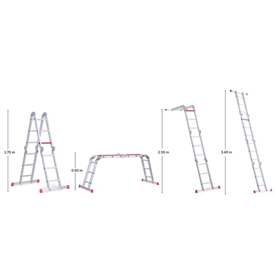 Altrex Vielzweckleiter Varitrex-Plus 4x3  (inkl. Kunststoffplattform)