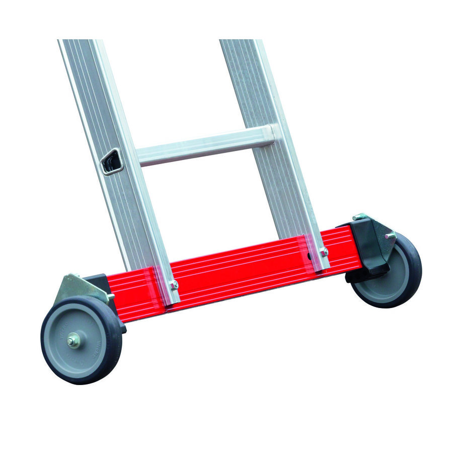 Euroline Alu-Mehrzweckleiter 3-teilig Nr. 30778, rollbar 3x12