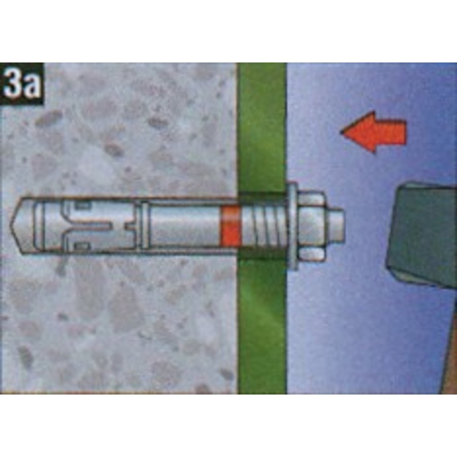 Hailo Professional Bolzenanker Hilti M10x90, Set (3 Stk.) Edelstahl 1.4571