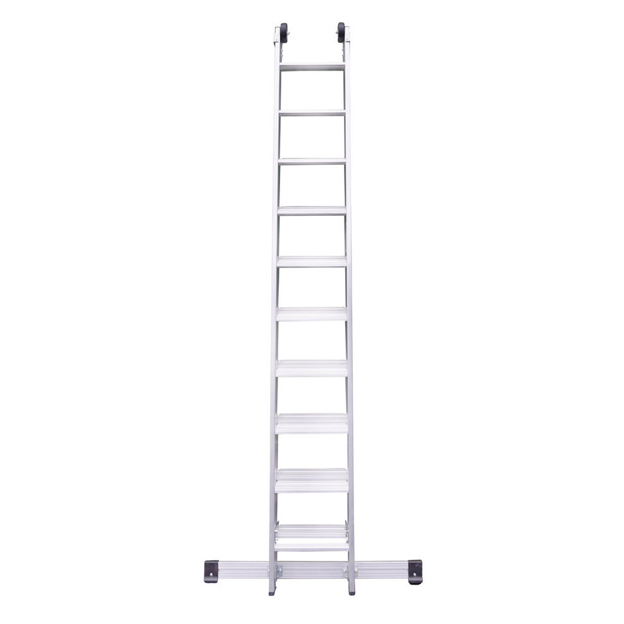 Euroline Alu-Stufensschiebeleiter 2-teilig Nr. 30277 2x10 Stufen