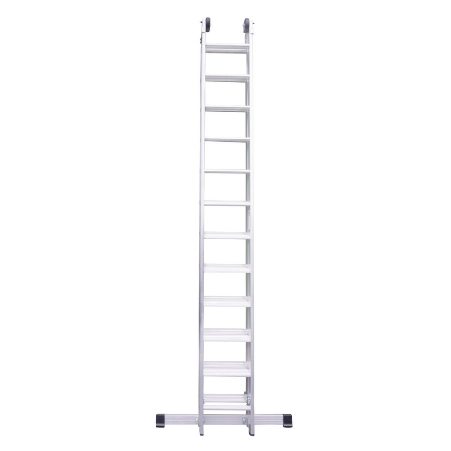 Euroline Alu-Stufensschiebeleiter 2-teilig Nr. 30277 2x12 Stufen