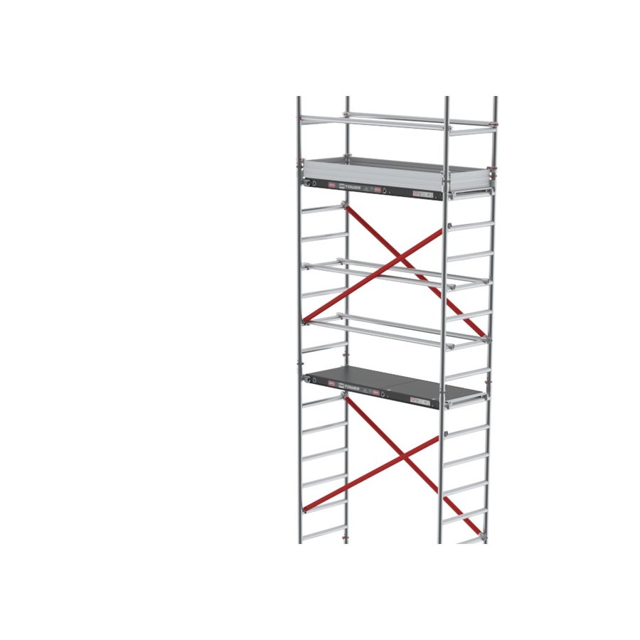 Altrex RS TOWER 54 - Aluminium Klappgerüst schmal - 0.75 x 1.85 m Holzplattform, Arbeitshöhe 5,80 m