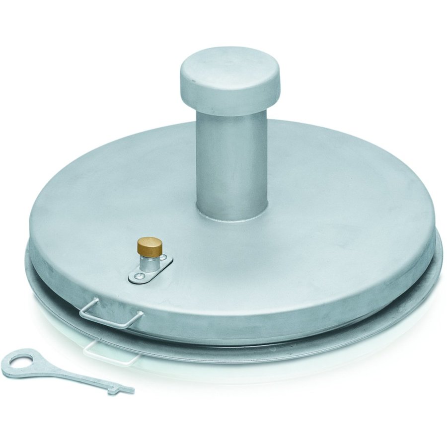 ZARGES Brunnenabdeckung rund, Schachtmaß 800 mm, mit Belüftungskamin, Edelstahl