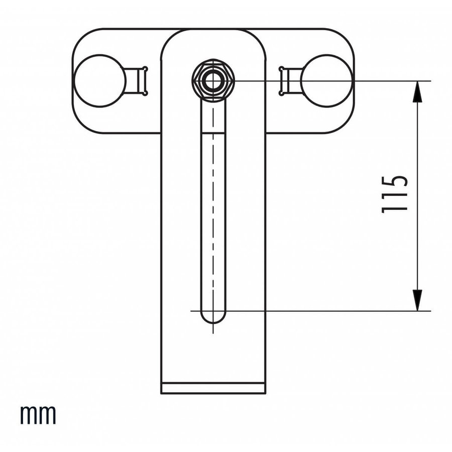 Hailo Professional Bodenbefestigung für Holm 72x25 mm Edelstahl