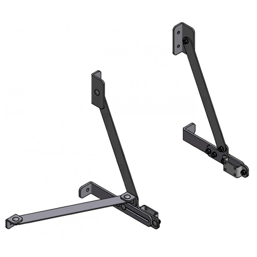 Hailo Professional Wandhalter für Holm 72x25mm - Edelstahl 1.4301 variabel | 300 - 430 inkl. Zug- und Horizontalanker