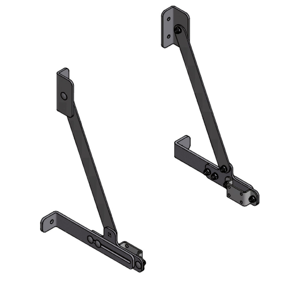 Hailo Professional Wandhalter für Holm 40x20mm, Stahl feuerverzinkt variabel | 185 - 300 mm inkl. Zuganker