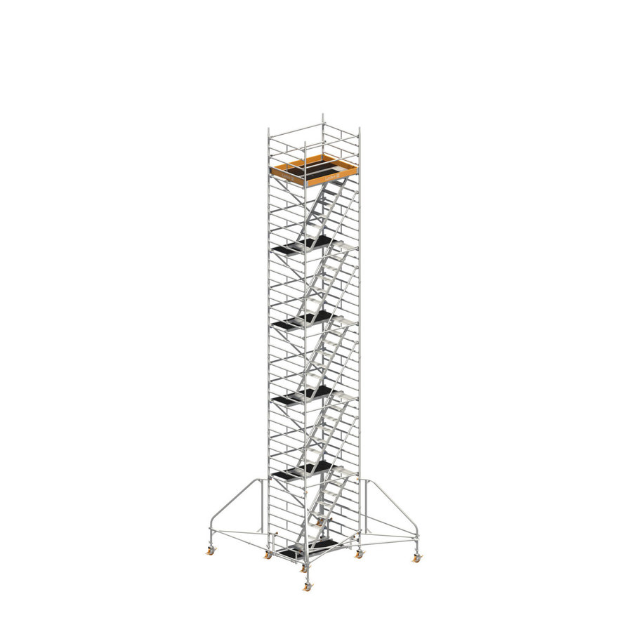 Layher UNI Komfort Fahrgerüst, Universalgerüst mit Treppenaufstieg Gerüsthöhe 11,43 m