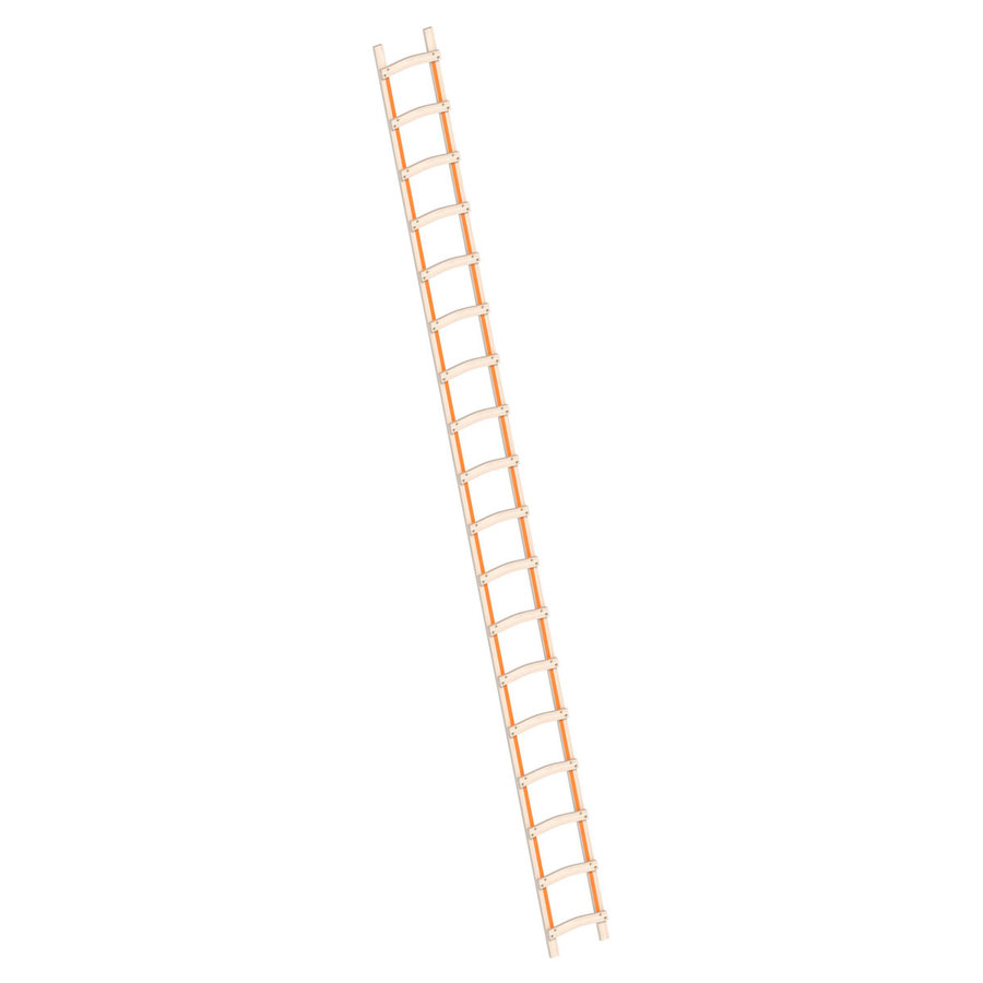 Layher Holzdachdeckerleiter 18 Sprossen aus stabilem Holz; Länge 5.05 m