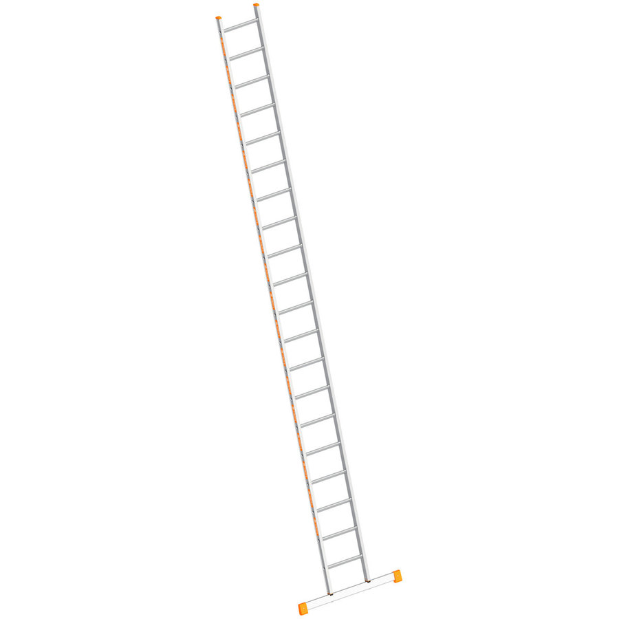Layher Sprossenanlegeleiter TOPIC 20 Sprossen; Aluminiumleiter mit 20 Sprossen, Länge 5.65 m