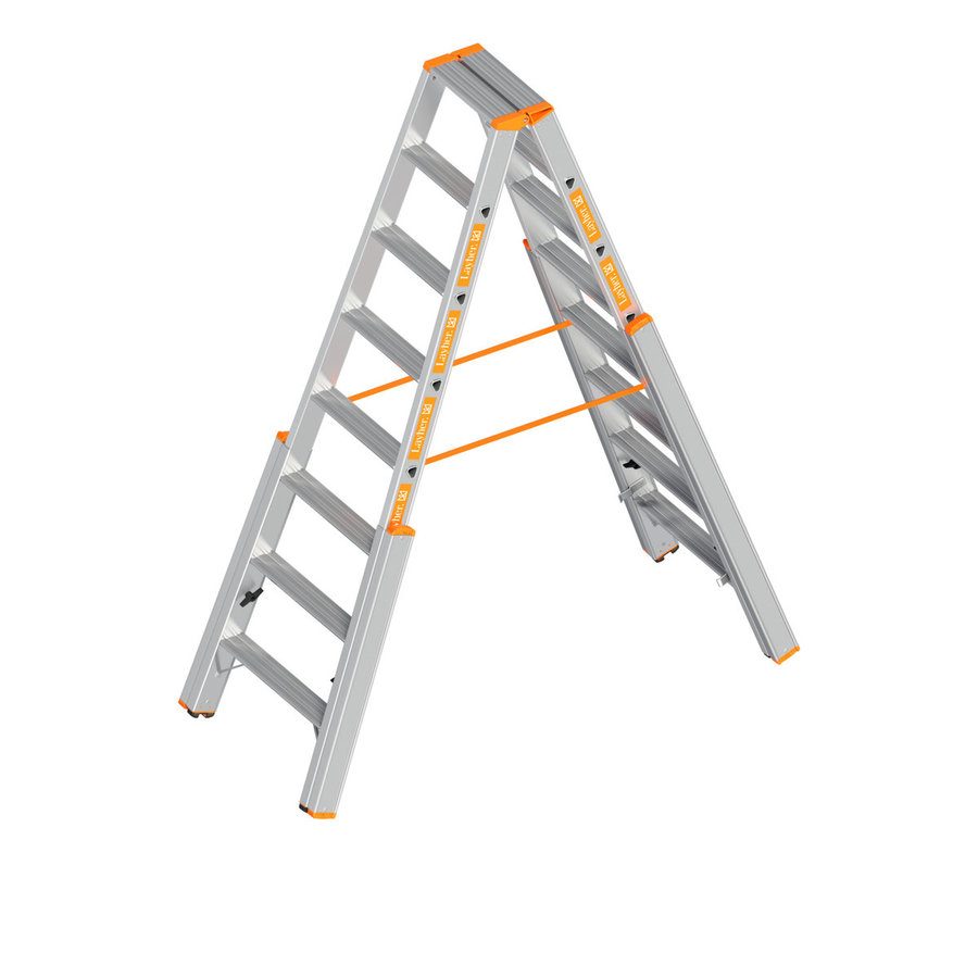 Layher LE TOPIC-TREPPENSTEHLEITER 2x8 M.STUFEN