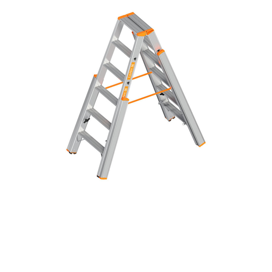Layher LE TOPIC-TREPPENSTEHLEITER 2x6 M.STUFEN