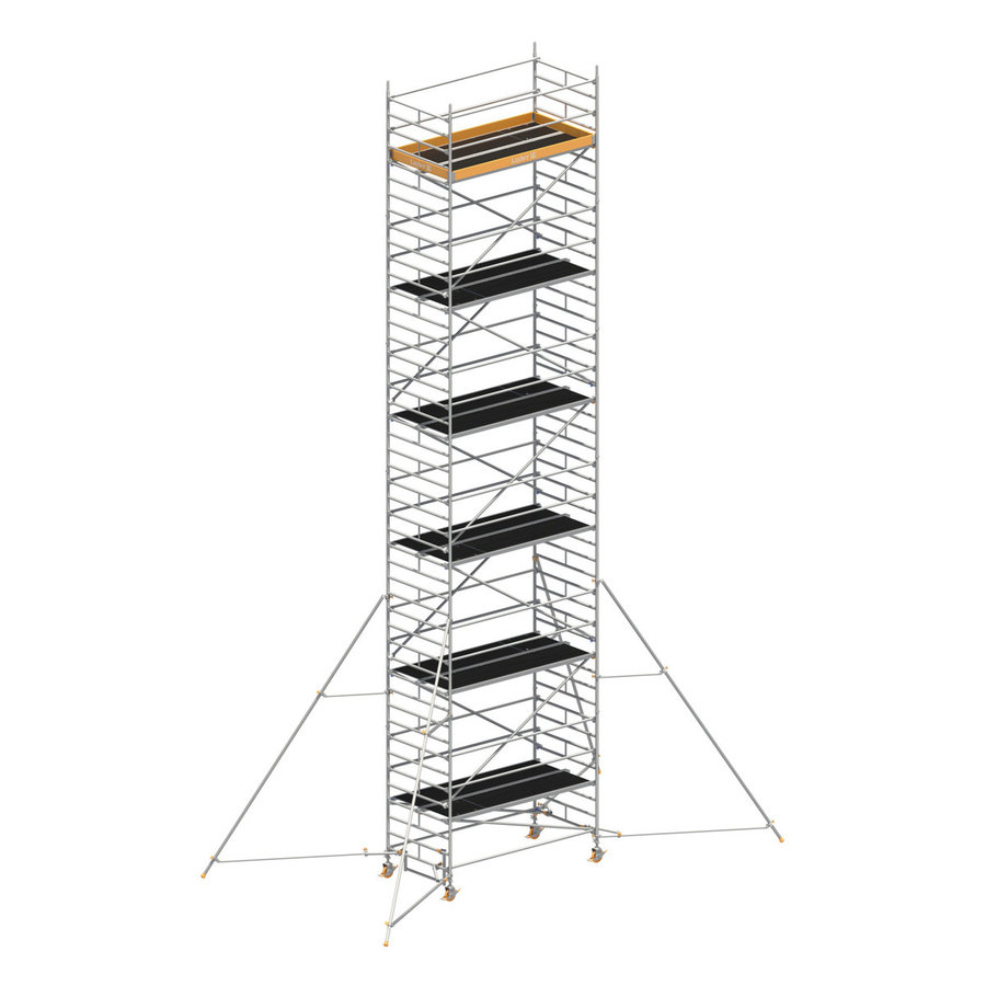 Layher UNI Breit P2 Fahrgerüst mit 5m Gerüststützen Gerüsthöhe 12,43 m