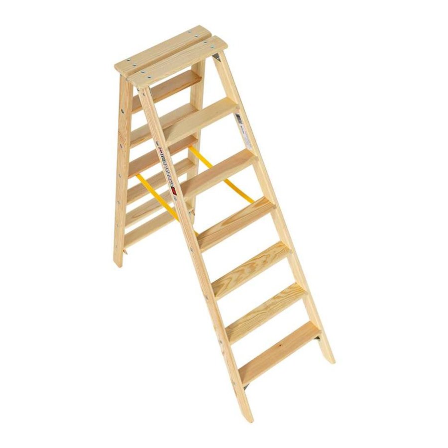 Euroline Holz-Stufenstehleiter Nr. 10503 2x7