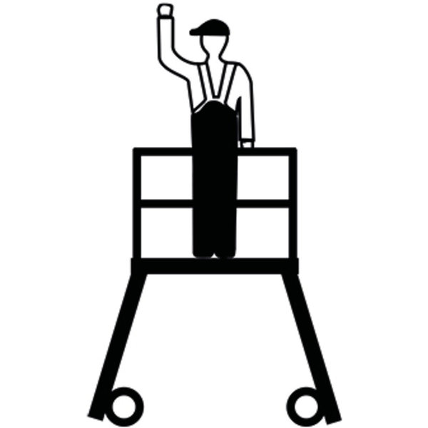 Krause STABILO PodestLeiter fahrbar, beidseitig begehbar 2x7 Stufen