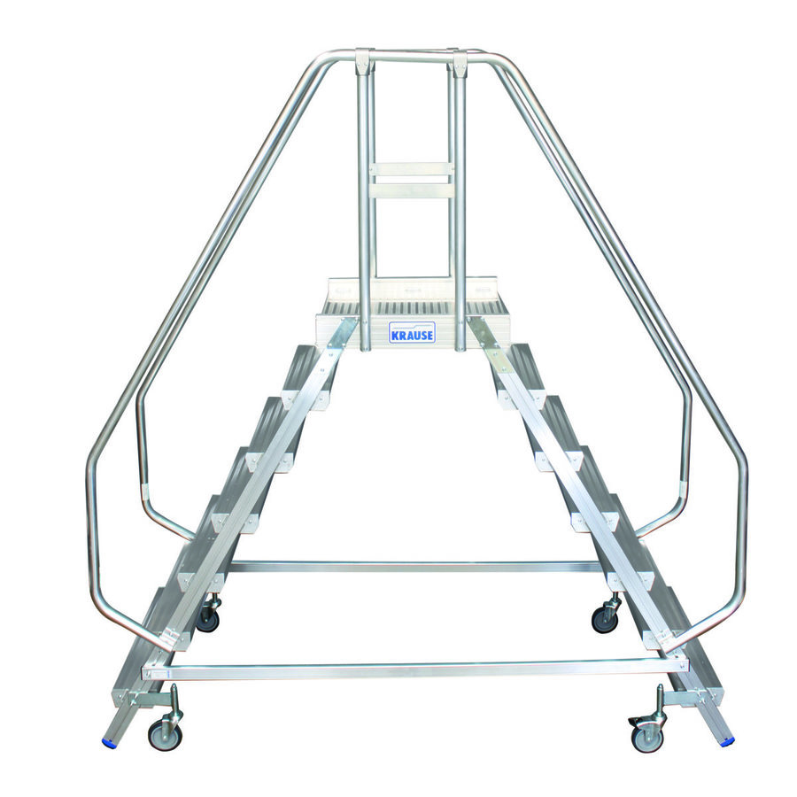Krause STABILO PodestLeiter fahrbar, beidseitig begehbar 2x8 Stufen