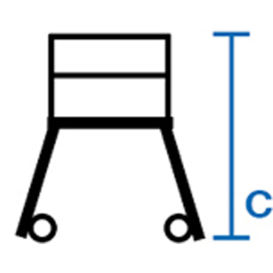 Krause STABILO PodestLeiter fahrbar, beidseitig begehbar 2x8 Stufen