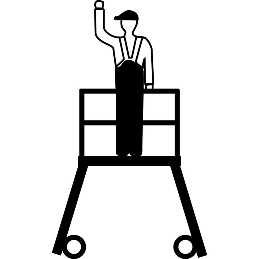 Krause STABILO PodestLeiter fahrbar, beidseitig begehbar 2x8 Stufen