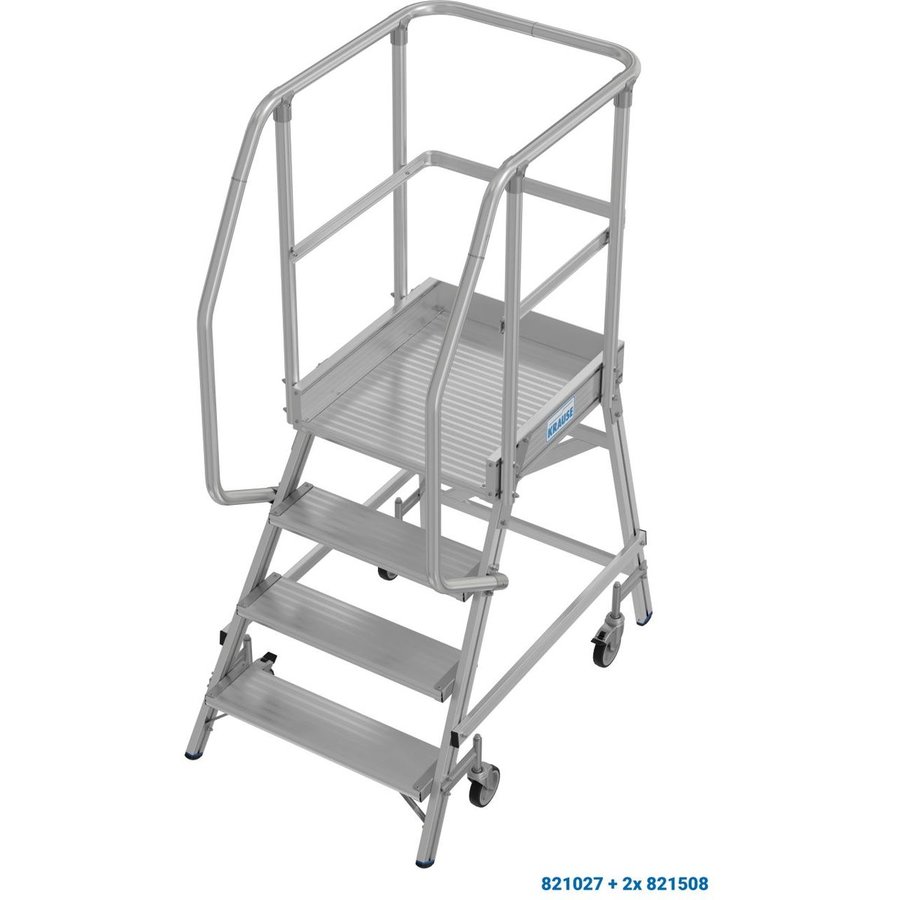 Krause STABILO PodestLeiter fahrbar, einseitig begehbar 1x4