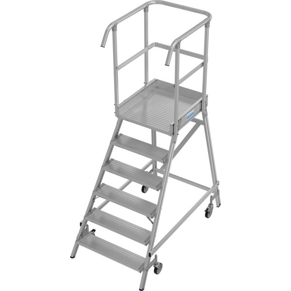 Krause STABILO PodestLeiter fahrbar, einseitig begehbar 1x6