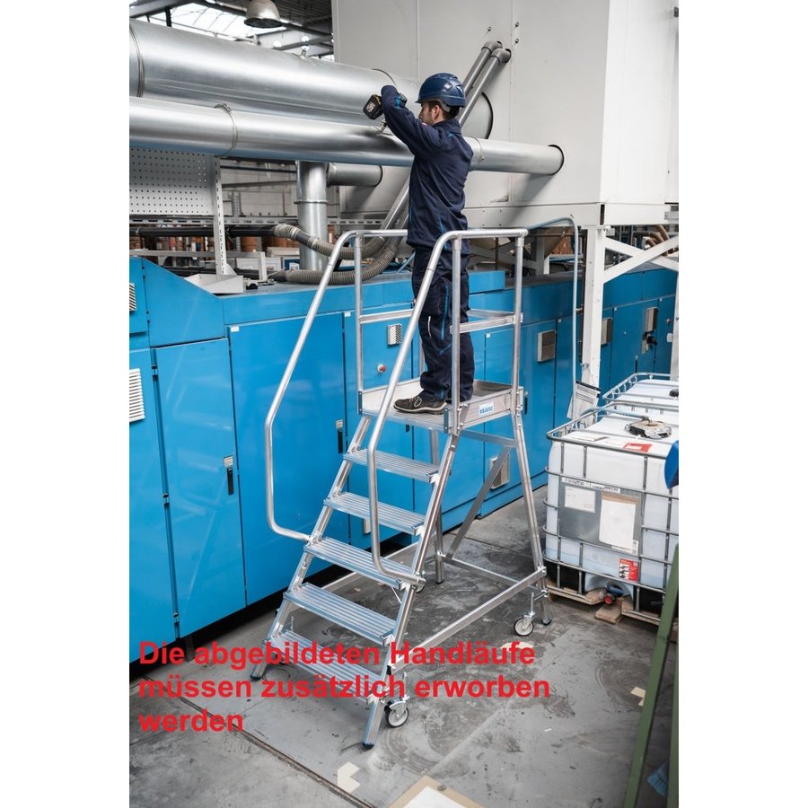 Krause STABILO PodestLeiter fahrbar, einseitig begehbar 1x6