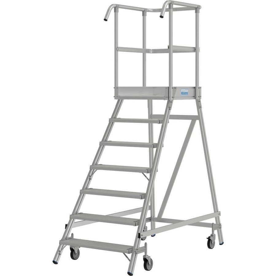 Krause STABILO PodestLeiter fahrbar, einseitig begehbar 1x7