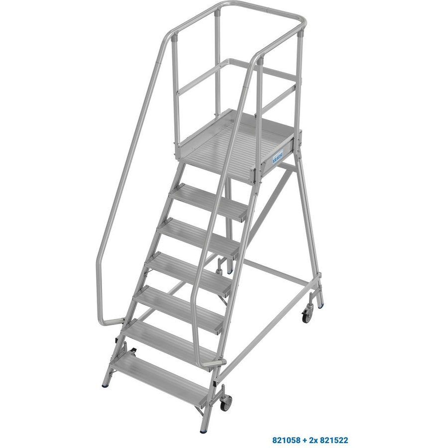 Krause STABILO PodestLeiter fahrbar, einseitig begehbar 1x7