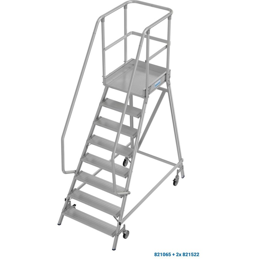 Krause STABILO PodestLeiter fahrbar, einseitig begehbar 1x8