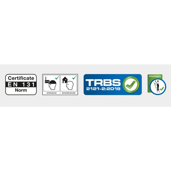 Krause STABILO PodestLeiter fahrbar, einseitig begehbar 1x8