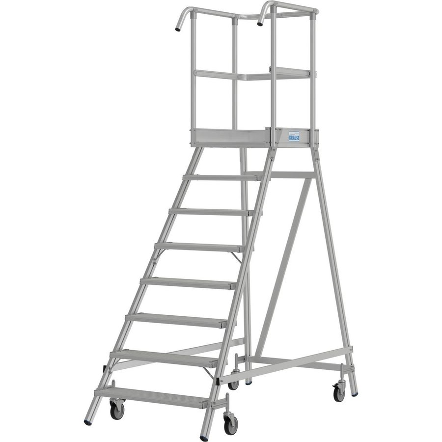 Krause STABILO PodestLeiter fahrbar, einseitig begehbar 1x8