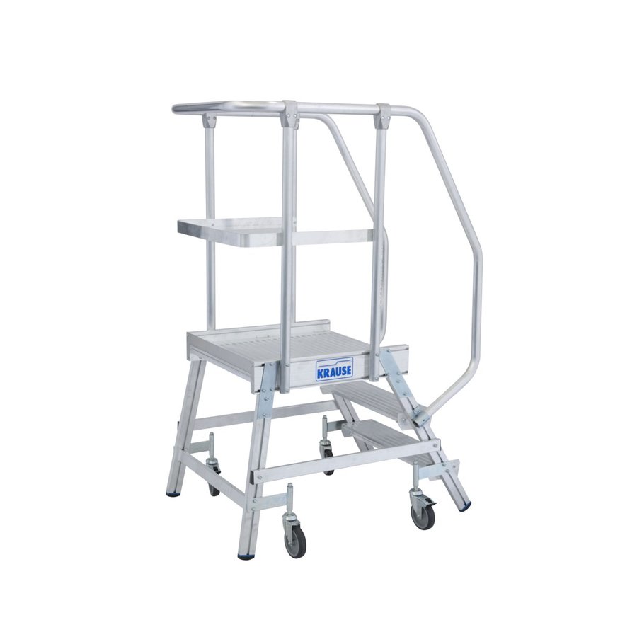 Krause STABILO PodestLeiter fahrbar, einseitig begehbar 3 Stufen