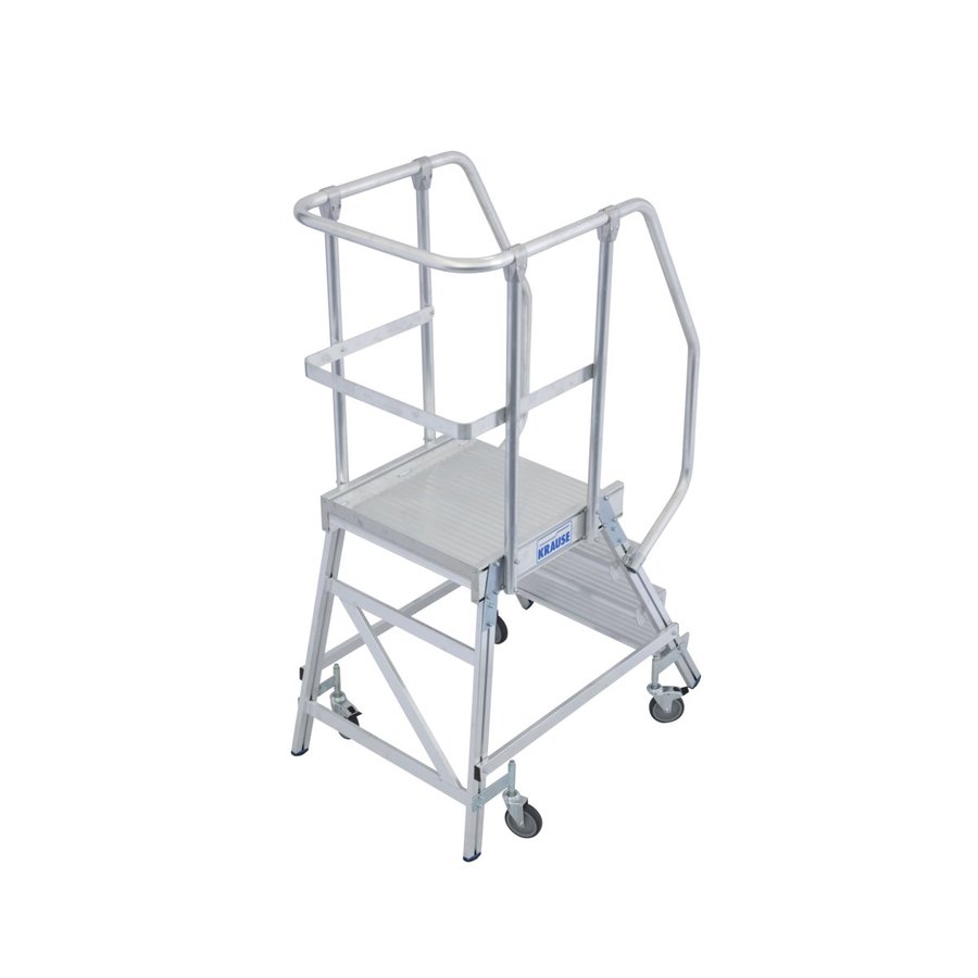 Krause STABILO PodestLeiter fahrbar, einseitig begehbar 4 Stufen