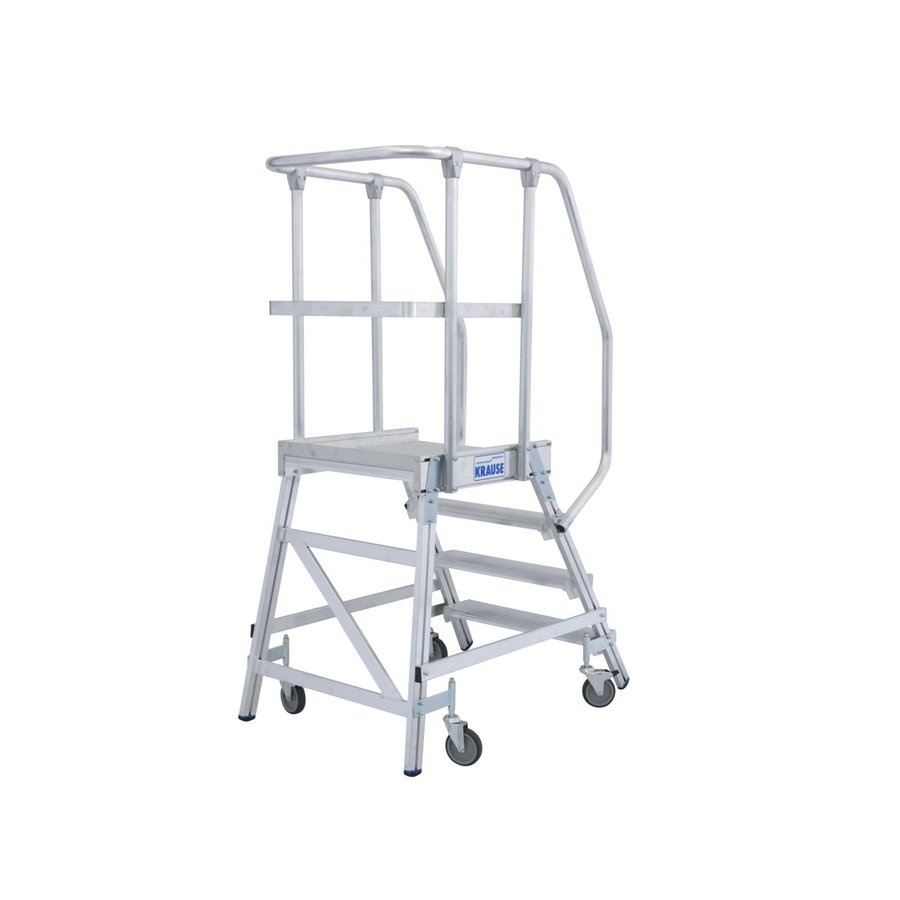 Krause STABILO PodestLeiter fahrbar, einseitig begehbar 4 Stufen