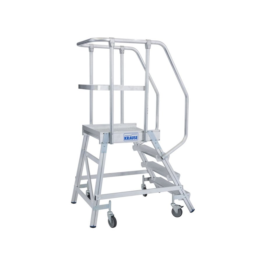 Krause STABILO PodestLeiter fahrbar, einseitig begehbar 4 Stufen
