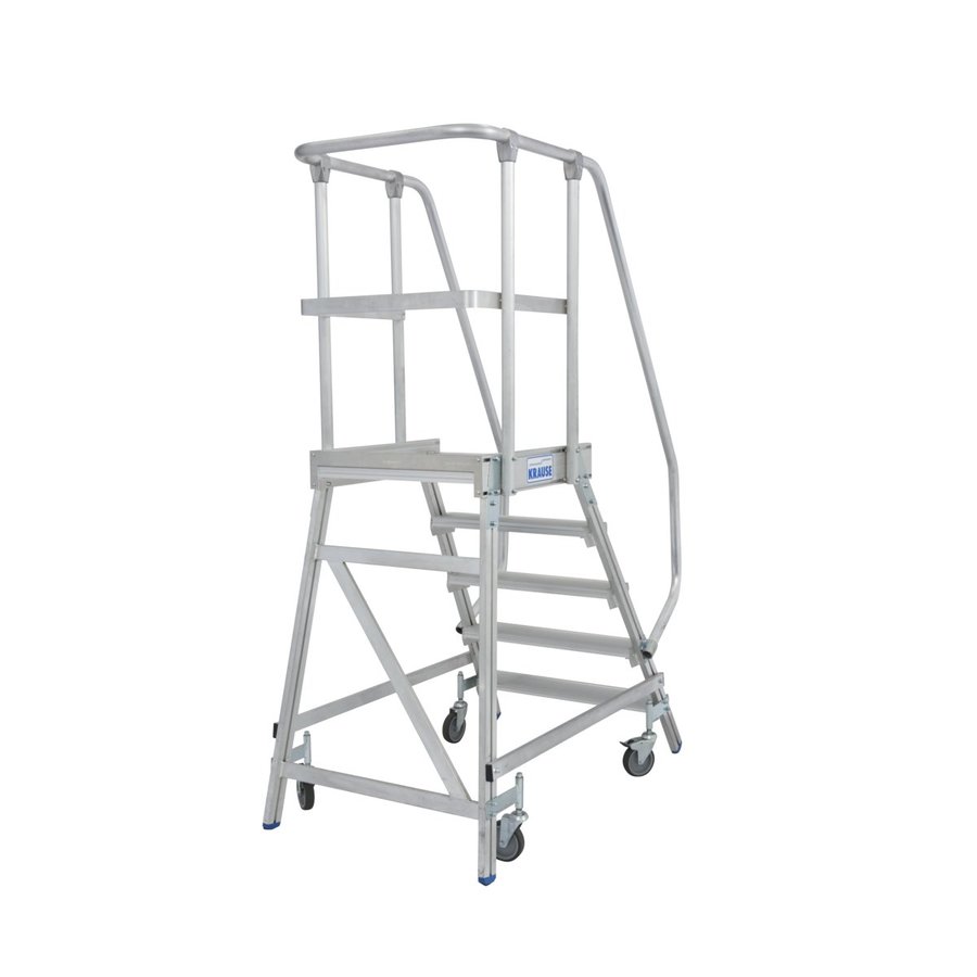 Krause STABILO PodestLeiter fahrbar, einseitig begehbar 5 Stufen