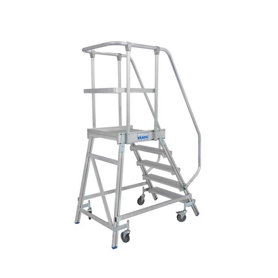 Krause STABILO PodestLeiter fahrbar, einseitig begehbar 5 Stufen