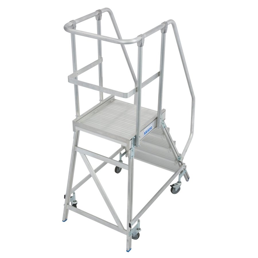 Krause STABILO PodestLeiter fahrbar, einseitig begehbar 5 Stufen