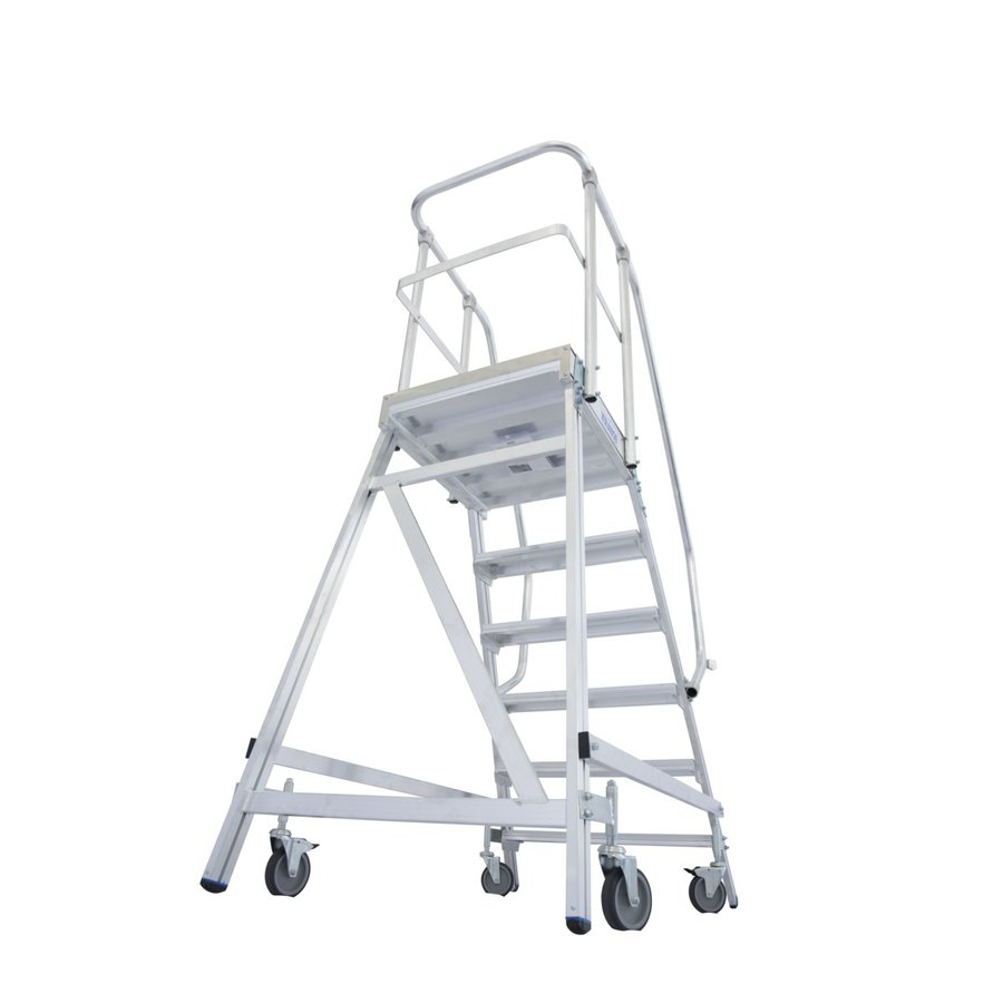 Krause STABILO PodestLeiter fahrbar, einseitig begehbar 6 Stufen