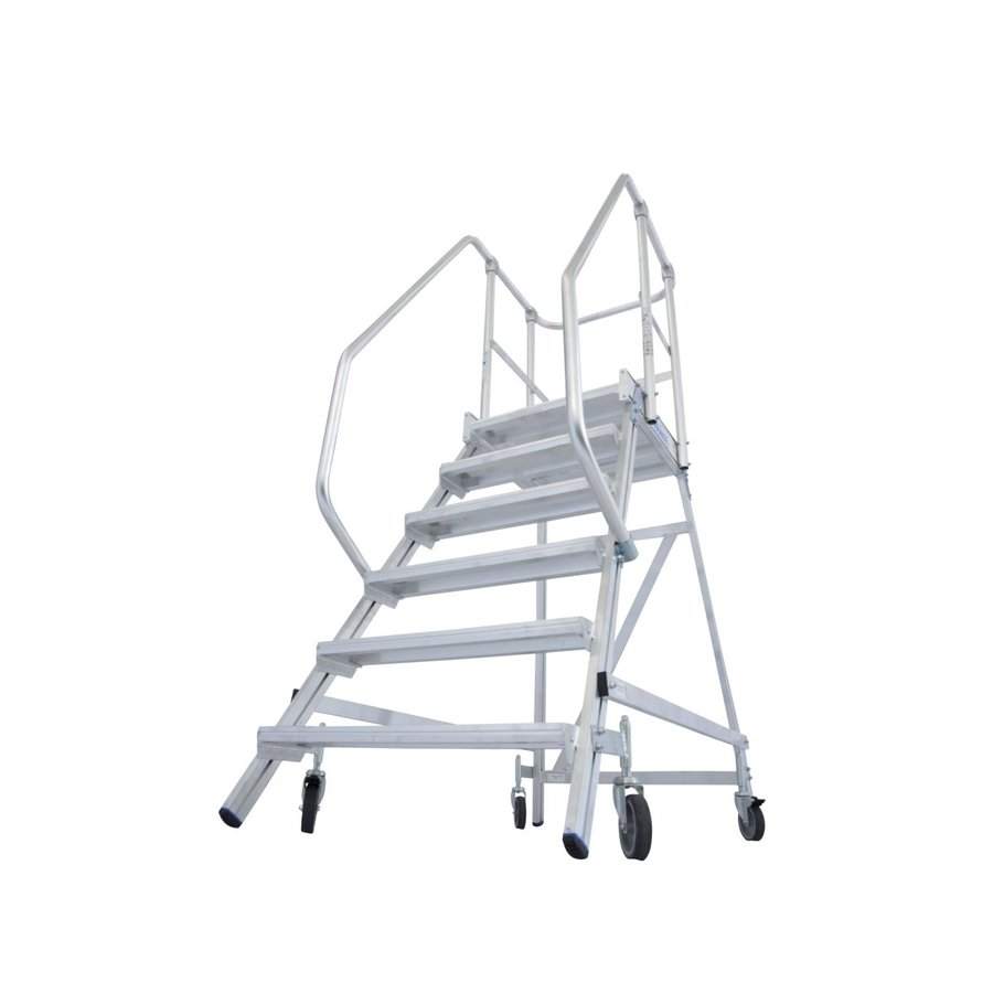 Krause STABILO PodestLeiter fahrbar, einseitig begehbar 6 Stufen