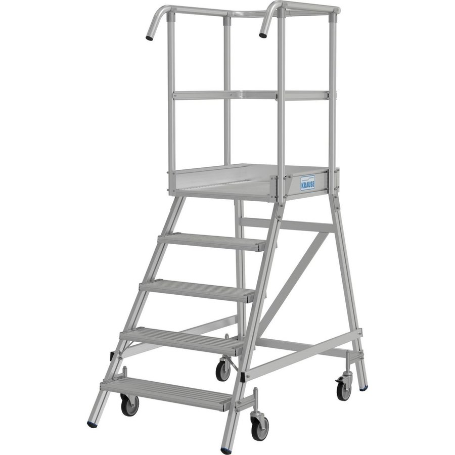 Krause STABILO PodestLeiter fahrbar, einseitig begehbar 1x5