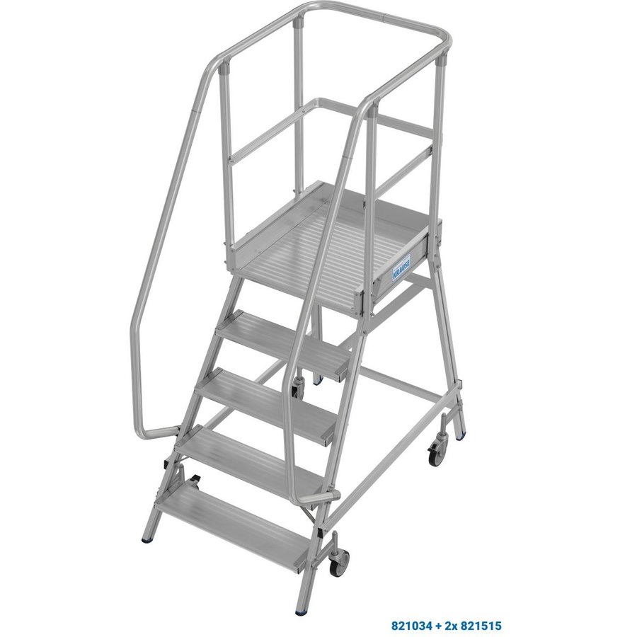 Krause STABILO PodestLeiter fahrbar, einseitig begehbar 1x5