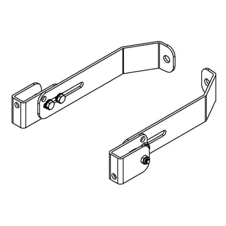 Hailo Professional Wandhalter für Holm 40x20, Stahl feuerverzinkt 1.0037  variabel | 180 - 250 mm