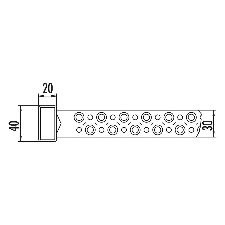 Hailo Professional Schachtleiter LW300mm, Stahl feuerverzinkt 1.0037 0,56 m | 2 Sprossen