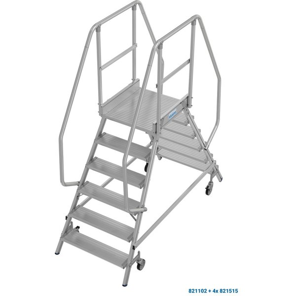 Krause PodestLeiter fahrbar, beidseitig begehbar 2x6