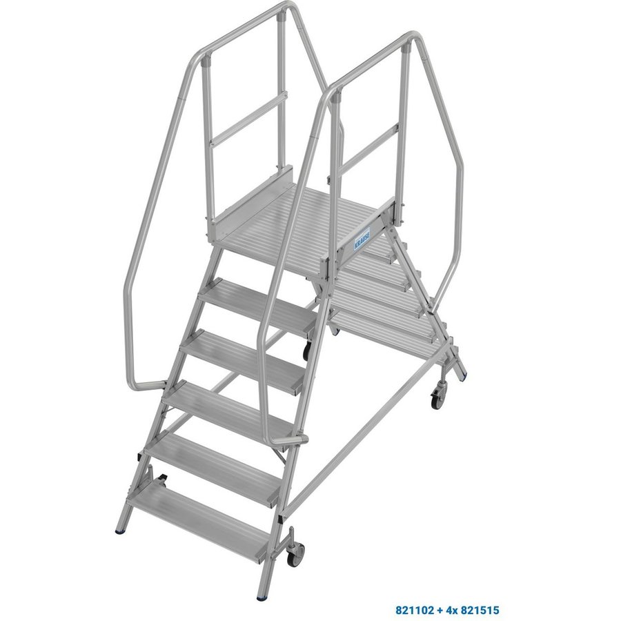Krause PodestLeiter fahrbar, beidseitig begehbar 2x6
