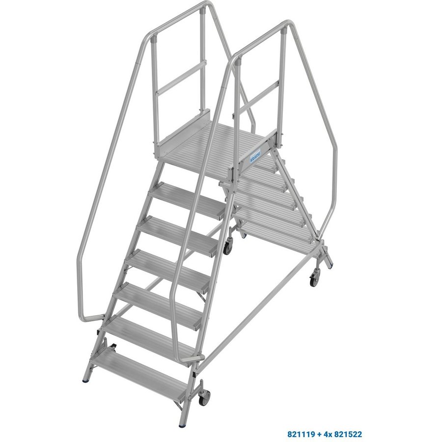 Krause PodestLeiter fahrbar, beidseitig begehbar 2x7