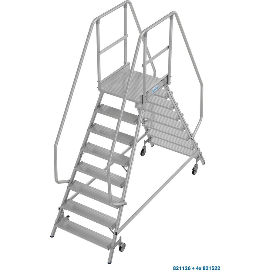 Krause PodestLeiter fahrbar, beidseitig begehbar 2x8