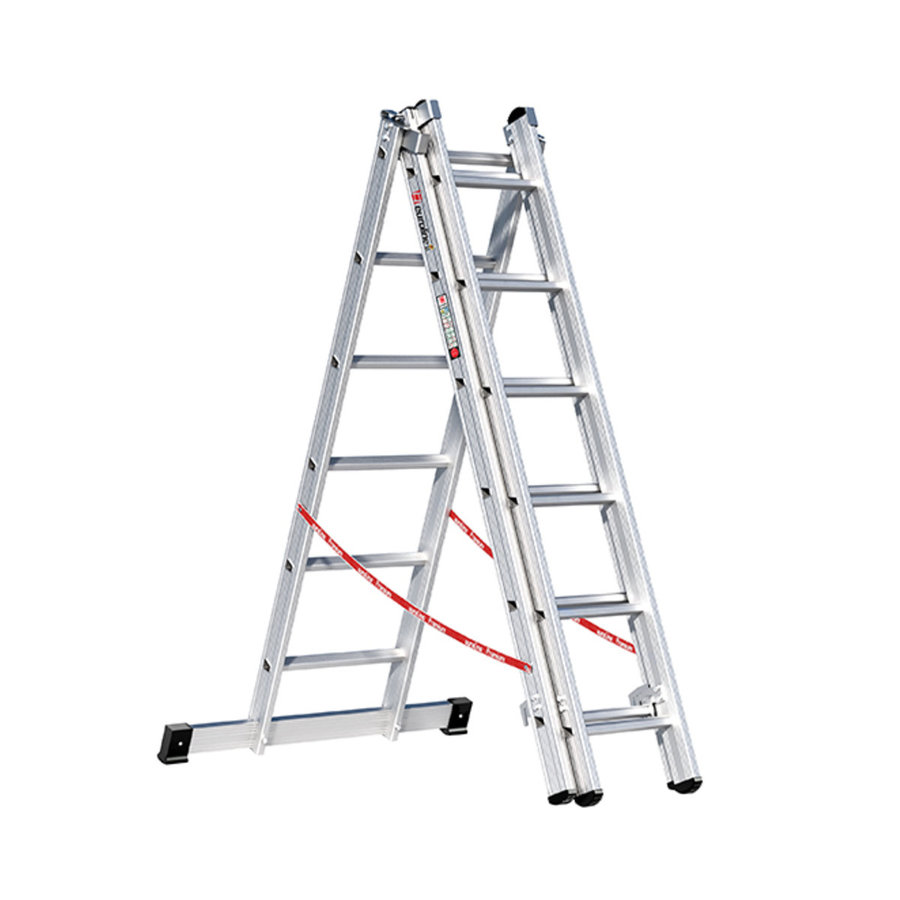 Euroline Alu-Mehrzweckleiter 3-teilig Nr. 307 Vielzweckleiter 3x6